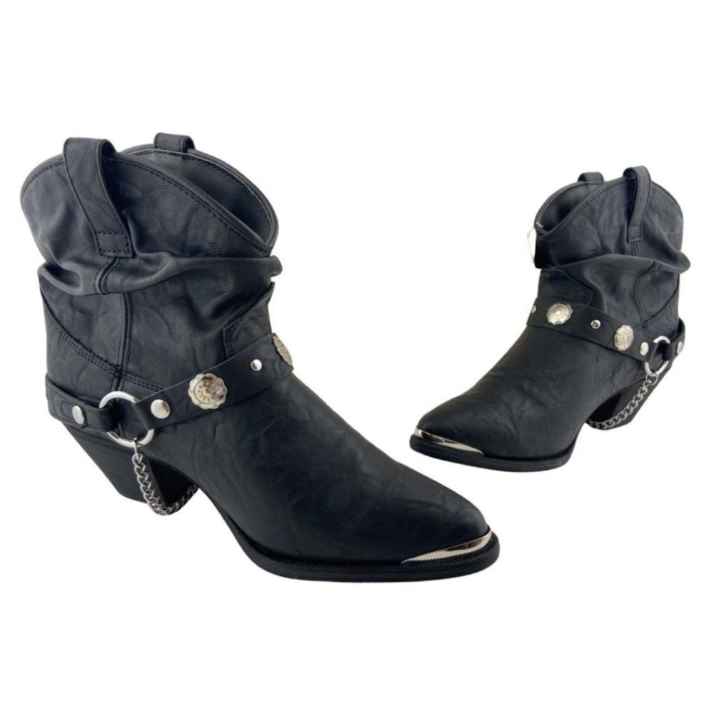 Dingo Women's Fiona Block Heel Slouch Cowboy Boots NWOT Size 7.5